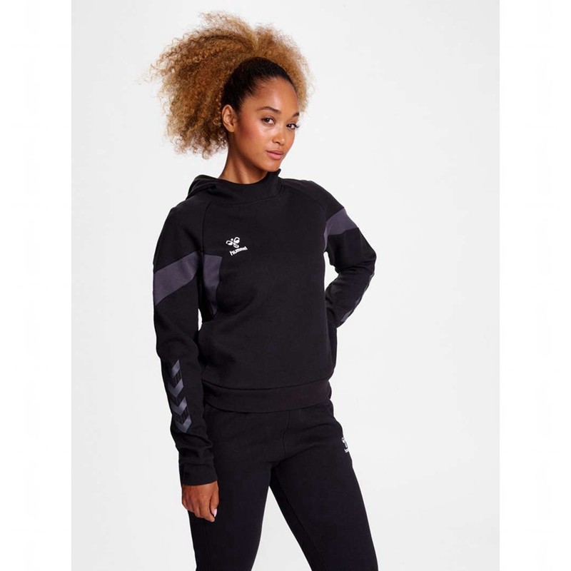 Hummel Travel Sweat Ženske Majica s Kapuljačom Crne | 775498-740
