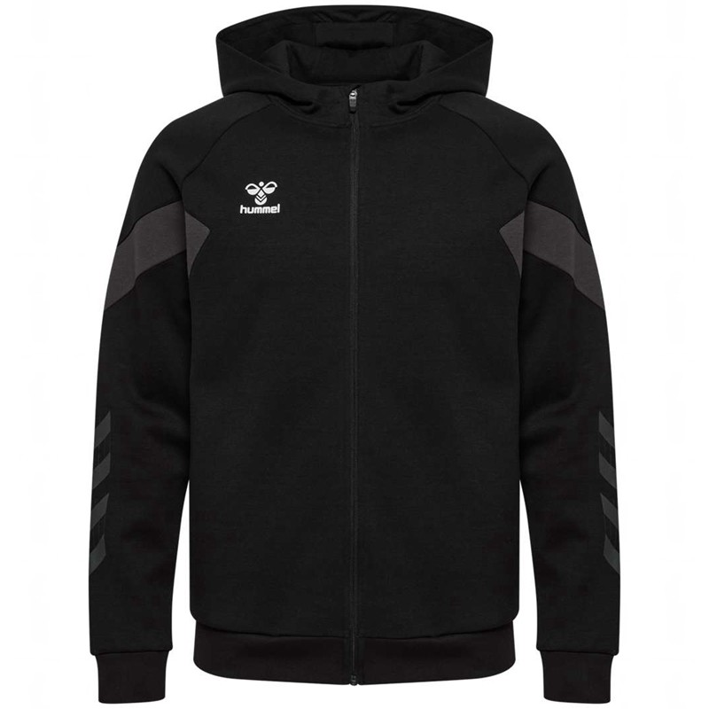 Hummel Travel Zip Muške Majica s Kapuljačom Crne | 804106-546