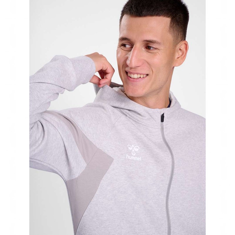 Hummel Travel Zip Muške Majica s Kapuljačom Sive | 301772-858