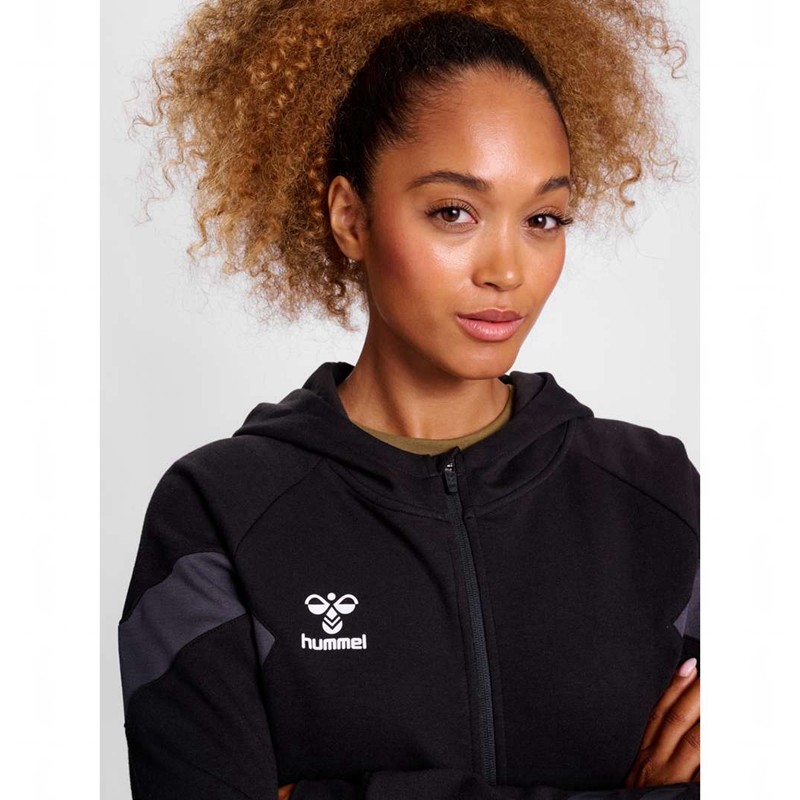 Hummel Travel Zip Ženske Majica s Kapuljačom Crne | 317756-914