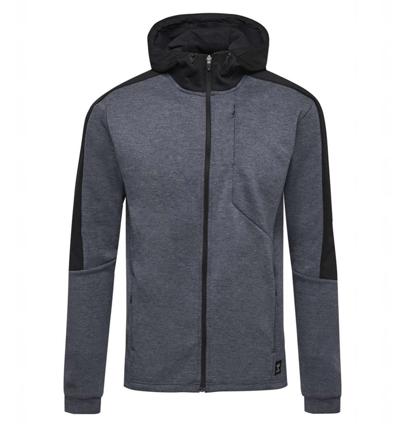 Hummel Tropper Zip Muške Majica s Kapuljačom Crne | 833098-910