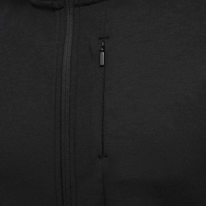 Hummel Tropper Zip Muške Majica s Kapuljačom Crne | 515382-621