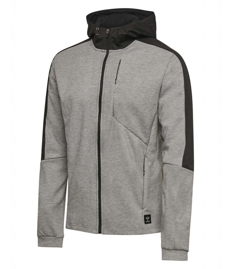 Hummel Tropper Zip Muške Majica s Kapuljačom Sive | 137600-703