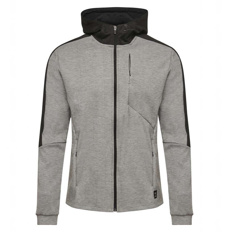 Hummel Tropper Zip Muške Majica s Kapuljačom Sive | 137600-703