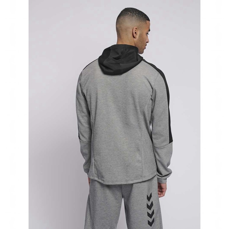 Hummel Tropper Zip Muške Majica s Kapuljačom Sive | 137600-703