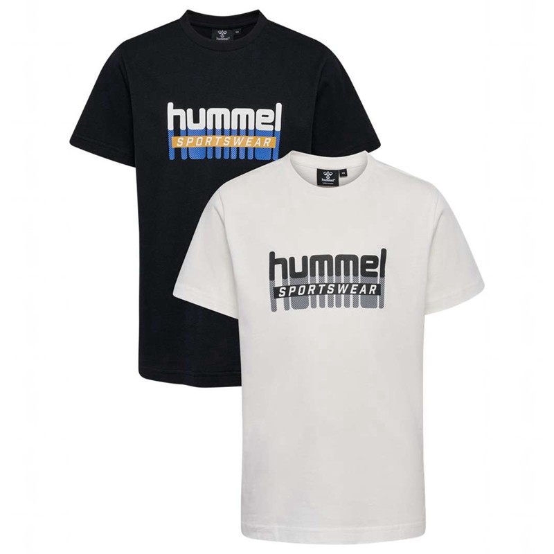 Hummel Tukas S/S 2-pack Dječje Majice Crne | 340180-775