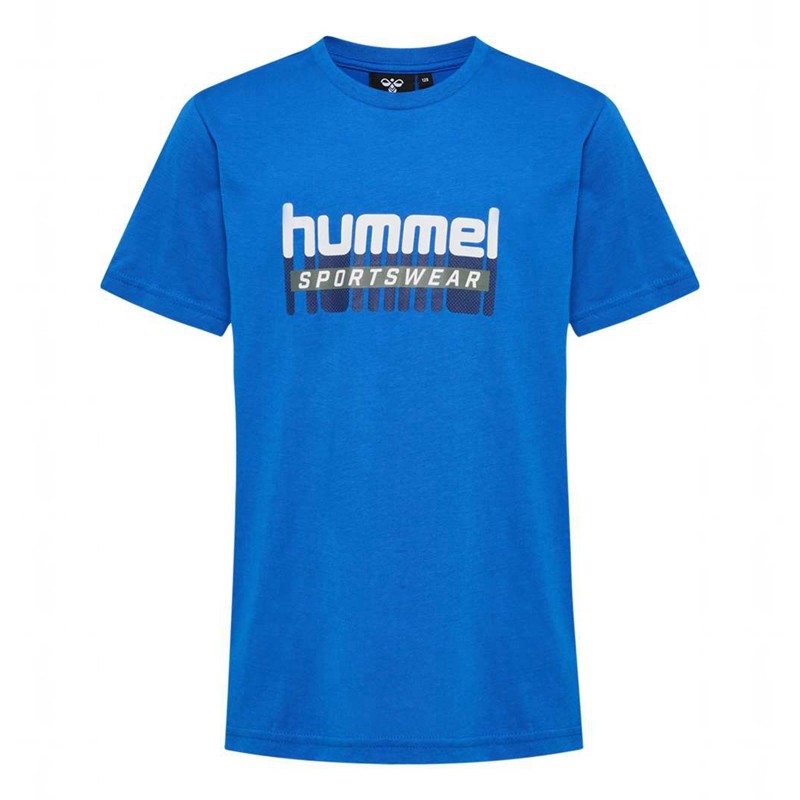 Hummel Tukas S/S Dječje Majice Plave | 753635-987