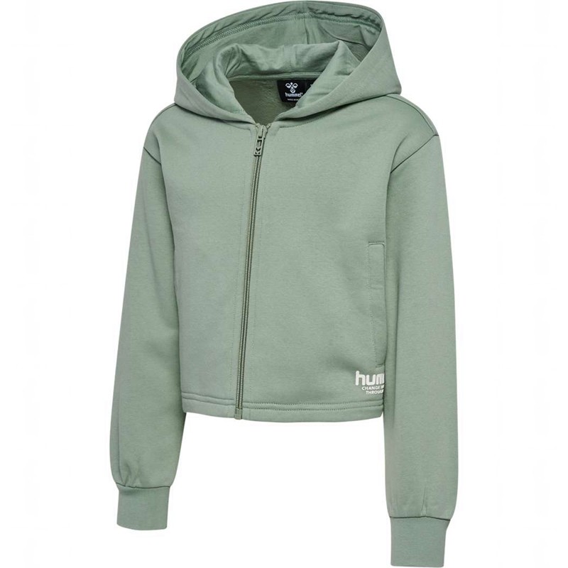 Hummel Zippi Zip Dječje Majica s Kapuljačom Zelene | 373352-078