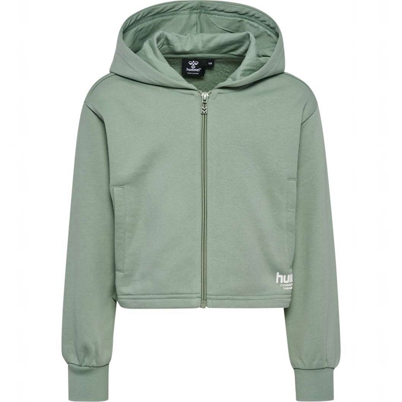 Hummel Zippi Zip Dječje Majica s Kapuljačom Zelene | 373352-078