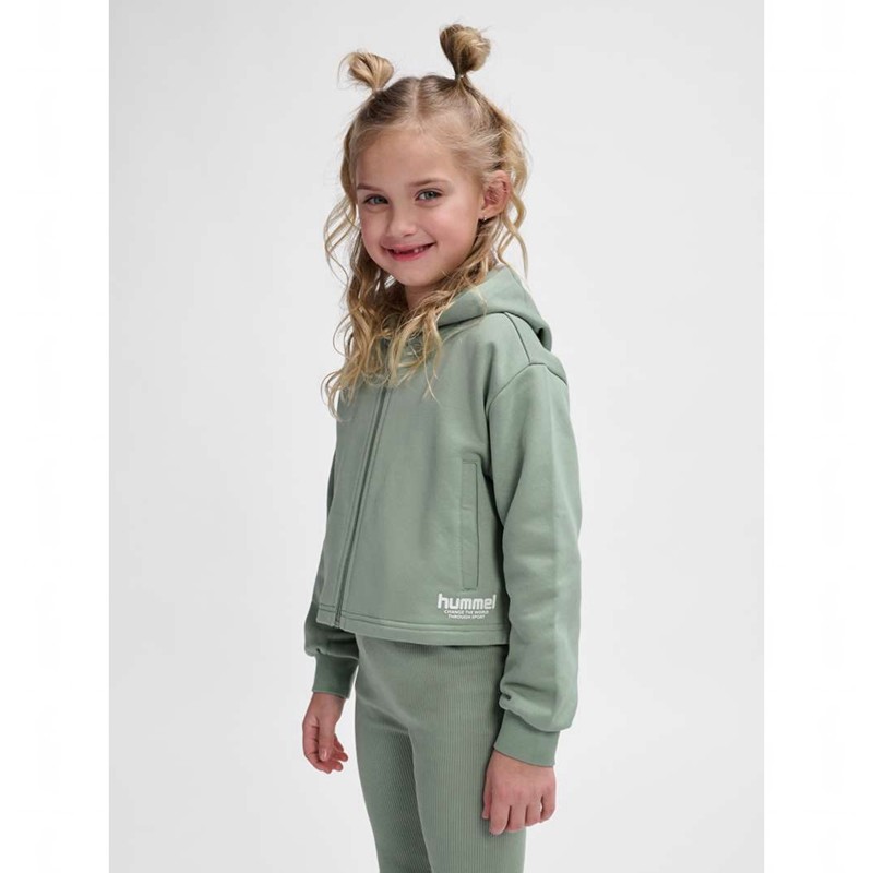 Hummel Zippi Zip Dječje Majica s Kapuljačom Zelene | 373352-078